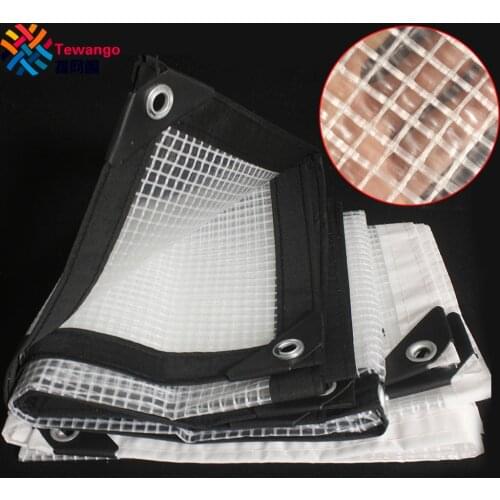 White /Black Boundary Reinforcing Film Sheet Heavy Duty Fiber Mesh Fabric Translucent Rain Cover Patio Tarpaulin Garden Shelter