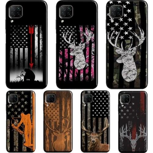 Deer Hunting American Camouflage USA Case For Huawei P Smart 2019 Nova 5T P30 P40 P20 Pro Mate 10 20 Lite Honor 10i 8A 8X 9X