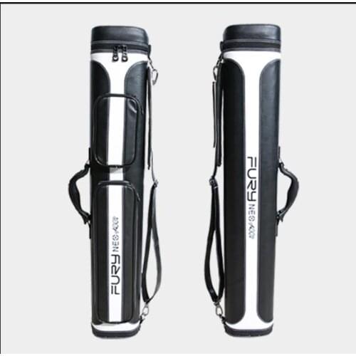 FURY FNA-CC-SP-1B Series Pool Cue 12 Holes Oval Case White/Black Carbon Fiber Look PVC Leather Professional Cue Accessories