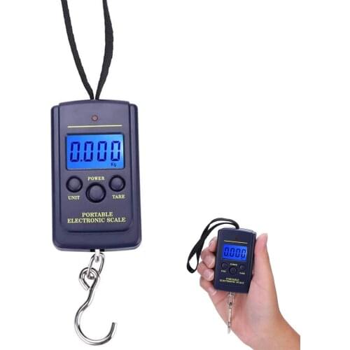40kg x 10g Mini Digital Scale For Fishing Luggage Travel Weighting Steelyard Portable Electronic Hanging Hook Scale