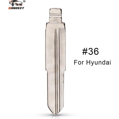 Dandkey Metal Blank Uncut Flip KD Remote Key Blade Type #36 For Huyndai Tucson Key Blade NO. 36 Fob Replacement