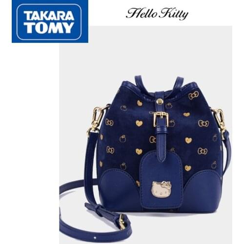 TAKARA TOMY fashion cartoon Hello Kitty one-shoulder diagonal bag simple retro elegant ladies bucket bag