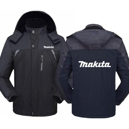 Men 2021 Makita Logo Jacket Thicken Outdoor Cold-Proof Windbreaker Coats Waterproof Mountaineering Hoodies Clothing