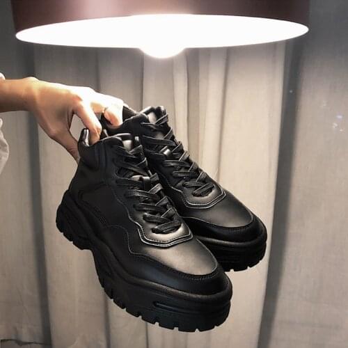 Male Casual Shoes Mens Chunky Trainers Sneaker High Platform Shoes Men Sneakers Classic Brand Sneakers For Male V16-19