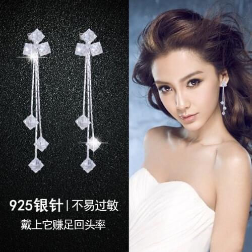 New Hot Fashion Silver Long fringed earrings for Women Girls Gift Fashion Statement Jewelry earrings for women