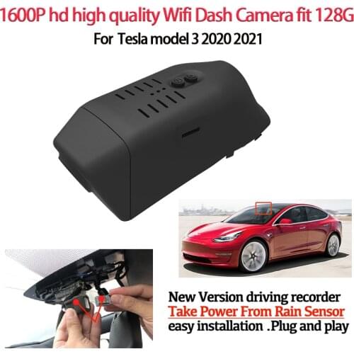 New hd 1600P Easy Installation Car DVR WIFI Dash Camera Video Recorder Dash Cam camer For Tesla model 3 2020 2021 High quality