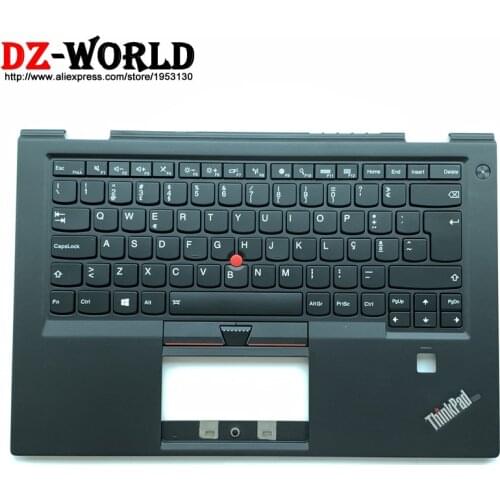 New C Cover Palmrest Upper Case With PT Portugal Backlit Keyboard for Lenovo Thinkpad X1 Carbon 4th Gen 4 Laptop 01AV209 01AV170
