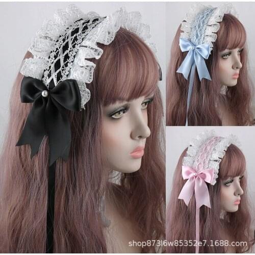 Original Lolita Hair Band Lolita Daily Wild Accessories Small Angel Handle Cat headband gothic Lolita accessories