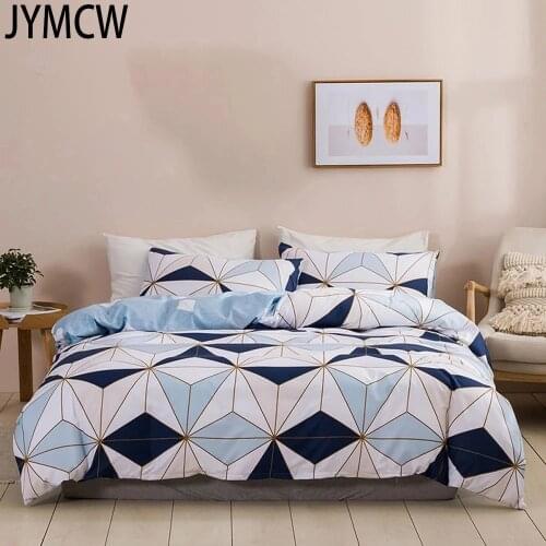 Bedroom bedding 2-3 sets of geometric diamond lattice printing quilt cover, extra large single double quilt cover (no sheets)