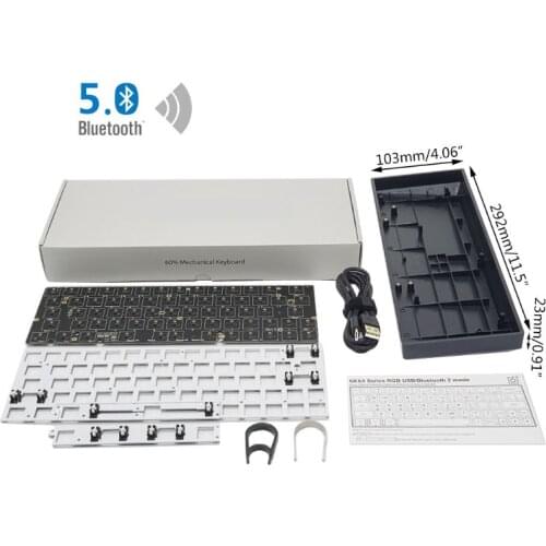 GK64XS Hot Swap Programmable Bluetooth Mechanical Keyboard Pcb Custom Kits RGB Switch Type-c Usb Port Module suit GH60