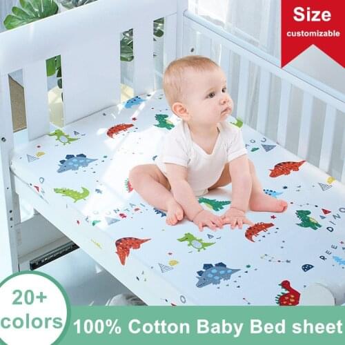 Baby Fitted Sheet For Newborns Cotton Soft Crib Bed Sheet For Children Mattress Cover Protector Allow Custom Make