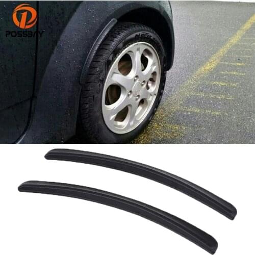 POSSBAY Rubber Car Fender Flares Arch Wheel Eyebrow Protector Auto Mudguards Anti Collision Strip Stickers Wheel Lip Protective