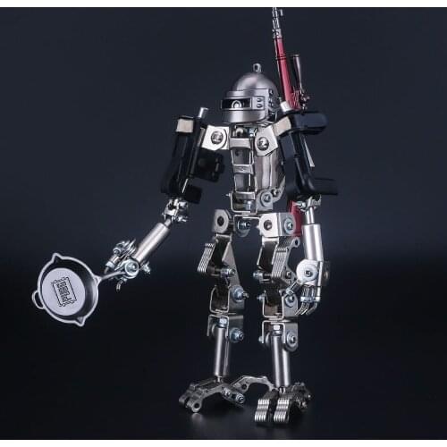 DIY Private custom stainless steel metal model Jedi survival three-level head eat chicken 98k All metal handmade diy creative