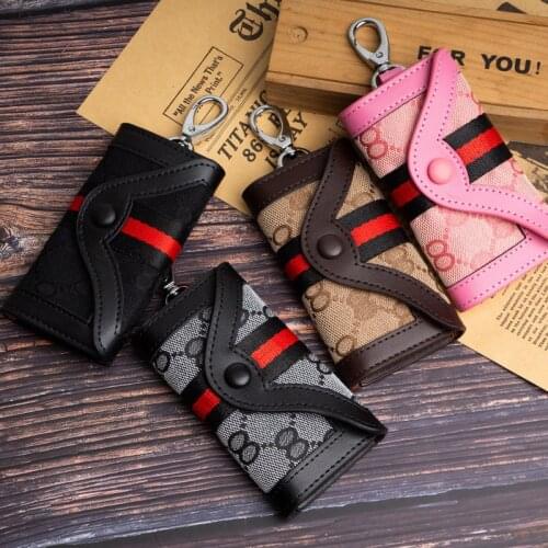 Cowhide Waist Key Bag Card Bag Multi-function Door With Hooks to the Canvas Bag Auto keys