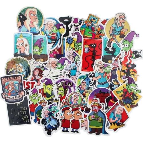 Ransitute R1204 36pcs/set High Quality Anime Cartoon Scrapbooking Stickers Decal For Guitar Laptop Fridge Graffiti Sticker