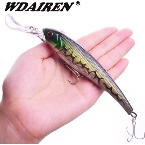 WDAIREN Japan Fishing Big Wobblers Minnow Hard Lure 160mm 28g Deep dive Plastic Artificial Hard Bait 3D Eyes Crankbait Swimbait