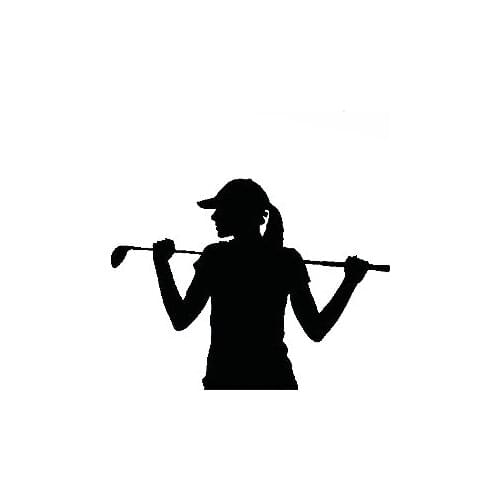 Woman Golfer Golf Player Sticker Car Decal Rear windshield Window Decor Decals Waterproof Vinyl Bumper Stickers L536