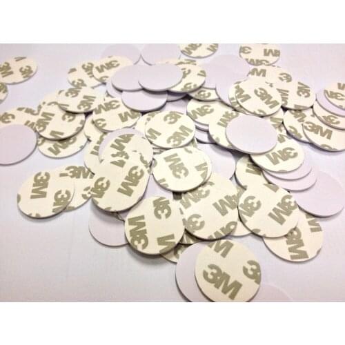 100pcs 13.56MHZ NFC Tags Label 1K F08 ISO14443A NFC Coin Card 3M Glue Key Sticker