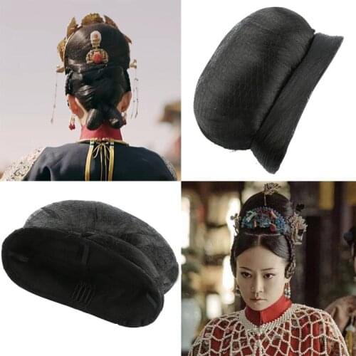 10x12cm vintage queen hair cosplay vintage hair accessories qing dynasty hair for women shaped halloween cosplay