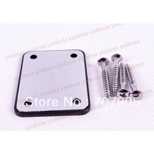 1x Chrome Small Electric Guitar Neck Joint Plate Screws Plates Guitar parts #349
