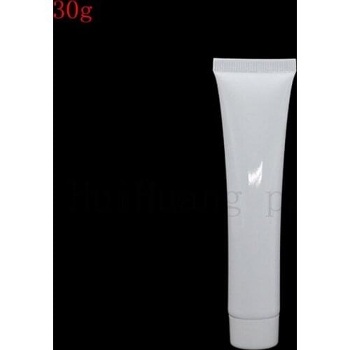 50pcs 30g white Empty Mini PE Soft Cosmetic Soft Tube,Scrub hoses,squeeze bottles,30cc Plastic Cosmetic Container
