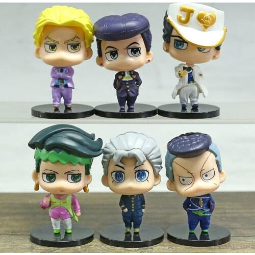 6pcs/set JoJos Bizarre Adventure Diamond Is Unbreakable Capsule Figure Collection 02