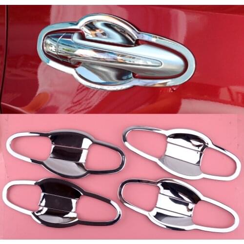 8pcs/Set Chrome ABS Car Door Handle Bowl Insert Cup Cover Trim Molding Decor Fit for Toyota RAV4 2013 2014 2015 2016 2017 2018