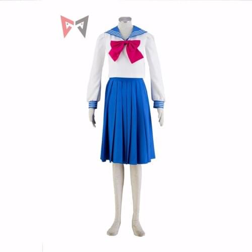 Athemis New Anime Sailor Tsuking Cosplay Costume Usagi Skirt School Uniform For Kids Adults Plus Size Halloween Party Game Set