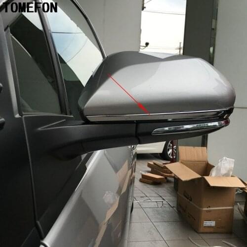 Car Styling For Toyota Prius XW50 2016 2017 ABS Chrome Exterior Car Rearview Rear View Mirror Trim Strip Lid Cover 2pcs