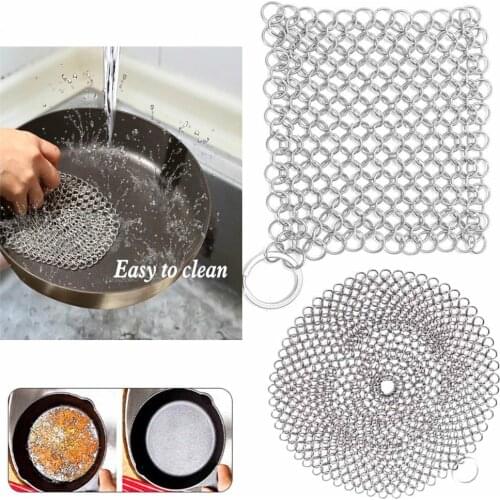 Stainless Steel Cleaning Ball Household Kitchen Dish washing Brush Pot Net Cleaning Ball Scrubber Cleaner Rust Pot Pan Scrubber