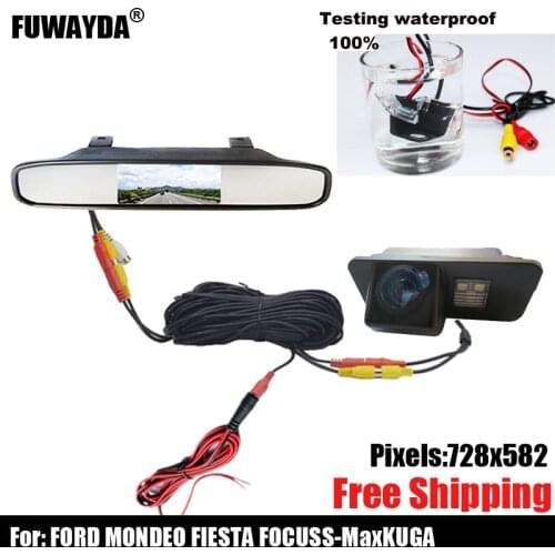 Color Car Rear View Camera for Nissan QASHQAI X-TRAIL Geniss Citroen C-Triomphe Pathfinder,with 4.3Inch Rear view Mirror Monitor