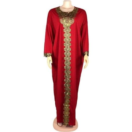 Dubai Abaya for Women Caftan Marocain Kaftan Islam Robe Eid Mubarak Ramadan Abaya Dress Elegant Embroidery O-Neck Muslim Dress