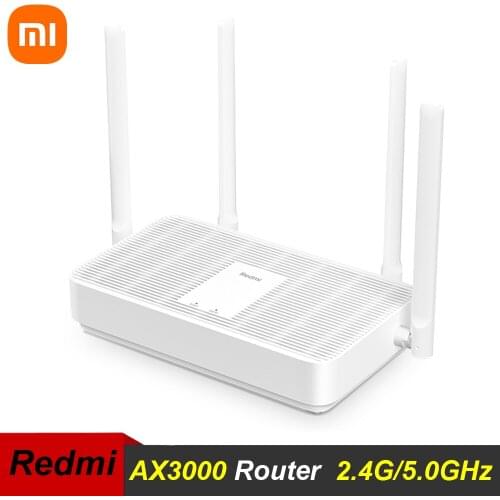 Redmi Router AX3000 Wifi 6 Mesh WIFI Gigabit 2.4G/5.0GHz Dual-Band Wireless Router Signal Amplifier High Gain Antenna