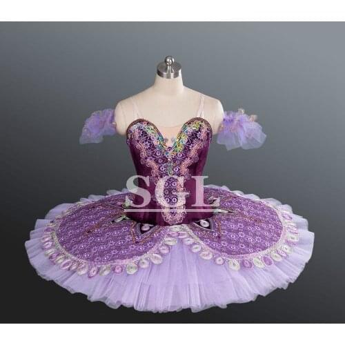 Adult Purple Tutu Ballet Professional For Sale Lilac Fairy Attendants Ballerina Costumes For Ballet Competition AT1170
