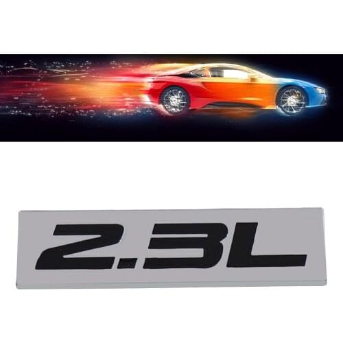 Chrome Black 2.3L 2.3 L for Engine Fender Trunk Lid Emblem Decal Badge Sticker