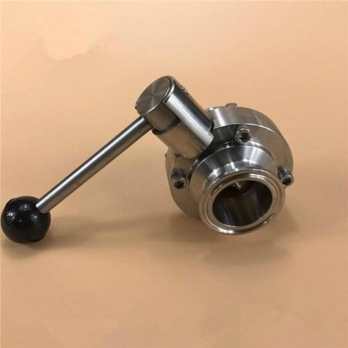 38mm SS304 Stainless Steel Sanitary 1.5" Tri Clamp Butterfly Valve Homebrew Beer Dairy Product