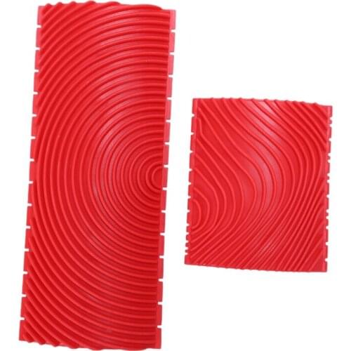 HOT 2pcs Wood Graining Grain Rubber Patin Painting Effects DIY Wall Decoration Tools