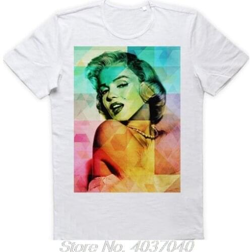 Maglietta Marilyn Monroe Maglia Pop Cinema Star Hollywood Cool T-shirt Man New Short Sleeve Mens T Shirts Fashion harajuku