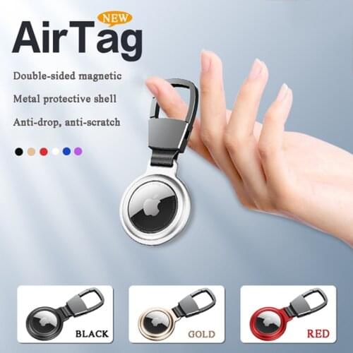 Magnetic Case For Airtag Case Locator Tracker Protective Cover For Apple Airtags Case Shockproof Keychain Accessorie Cover Funda