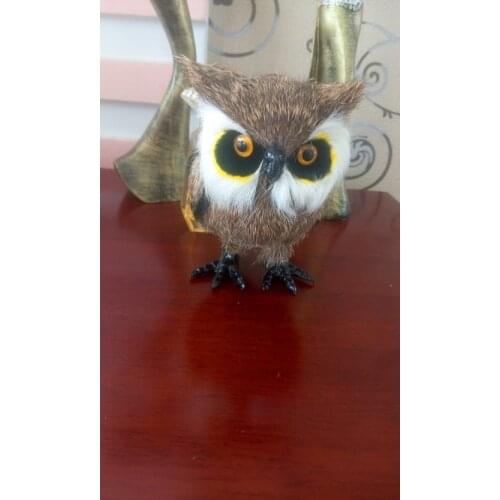 New cute simulation owl toy polyethylene & furs owl doll about 13x7cm 162