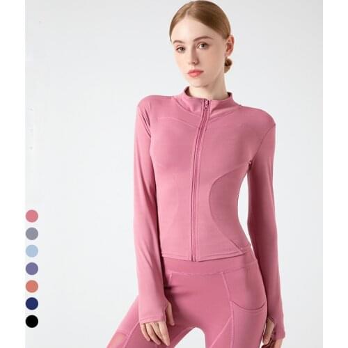 2021 New Sports Jacket Womens Spring Autumn Fitness Suit Long Sleeve Quick Drying Yoga Top Jacket Cardigan Training Running