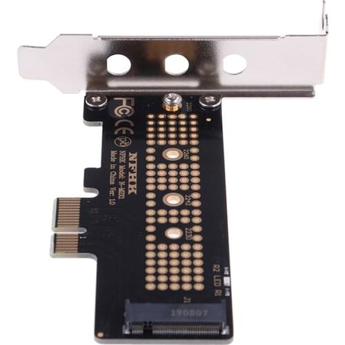 NVMe PCIe M.2 NGFF SSD To PCIe X1 Adapter Card PCIe X1 To M.2 Card With Bracket 1pc