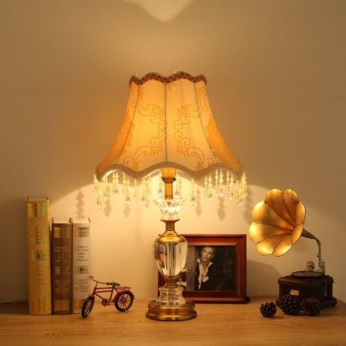 ORY LED Table Lamp Luxury Modern Desk Crystal Lamp Iron Bedside Decorative for Home Dining Room Bedroom Office