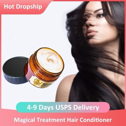 Drop Ship US Stock 60ml Hair Conditioner Hair Scalp Magical Treatment Hair Keratin Nutrition Baking Oil Damaged Hair Repair Mask