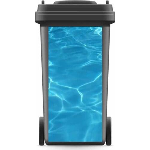 DIY Creative Rubbish Bin Sticker Modern Blue Water Wallpaper mural Wall Print Decal Removable Photo self adhesive Gift