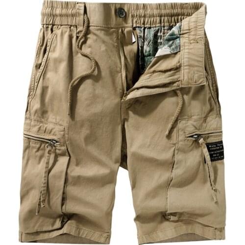 2021 New Spring Men Cotton Cargo Shorts Clothing Summer Casual Breeches Bermuda Fashion Beach Pants Los Cortos Cargo Short Men