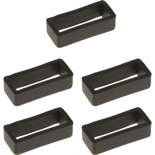 10 Pieces Silicone Strap Loops 22mm Holder Retainer White+Black