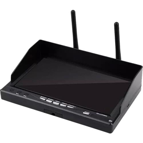 RX-LCD5802 All-in-one 7 inch White Edition 40ch Diversity 5.8GHz FPV Wireless Diversity Monitor with Built in Battery and OSD