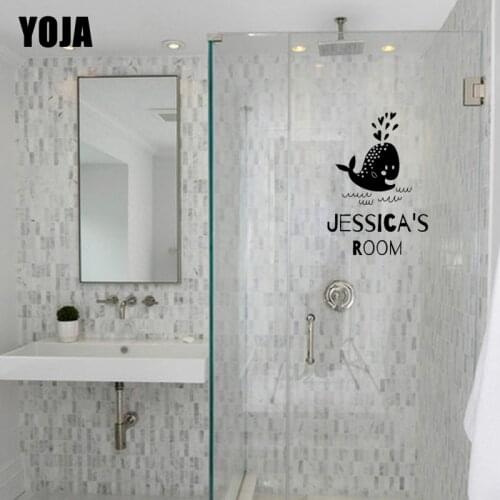 YOJA 26x18.5CM Childrens Room Decoration Whale Wall Stickers Home Bathroom Decals G2-0527