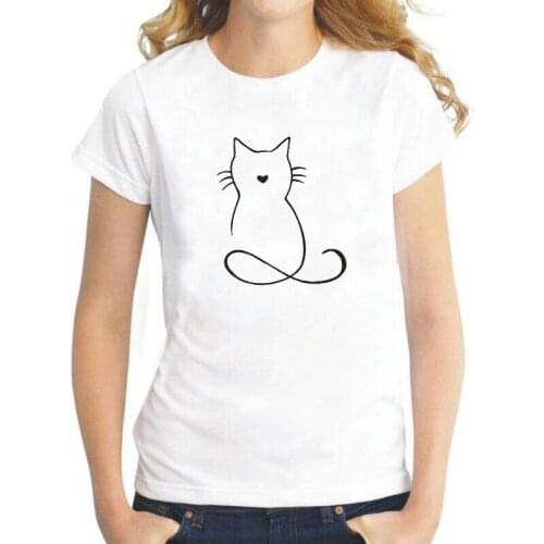 Women Tshirt Harajuku Shirt T Shirt Women Tops Summer Tee Shirt Femme Funny Cat Print Fashion Short Sleeve Casual Camiseta Mujer